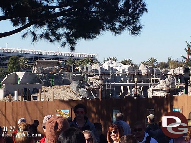 The view from Critter Country for the Rivers of America/Star Wars work.