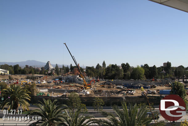 An overview of the site from the parking structure.