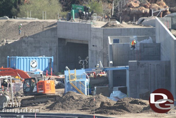 A closer look at the tunnel and marina structure.