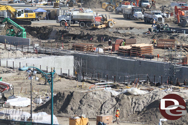 In the main basement area they are setting up support scaffolding it appears.