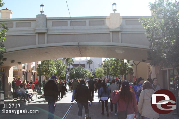 First stop today Disney California Adventure.  A fair number of guests on Buena Vista Street.