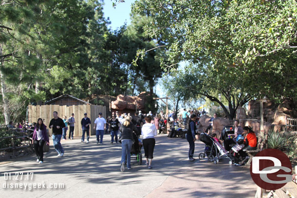 A new structure has risen behind the walls in Frontierland.