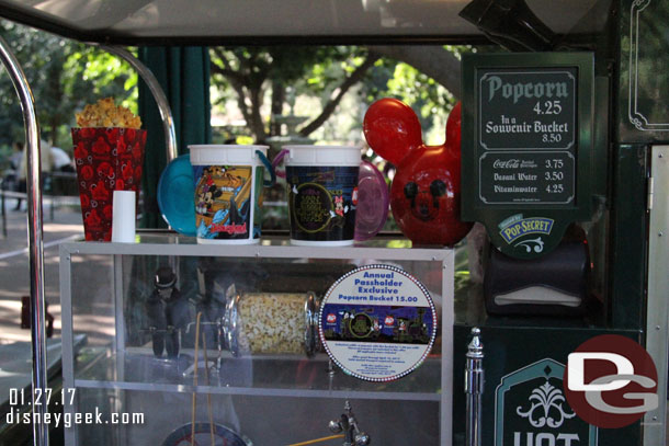 Current popcorn offerings in New Orleans Square.