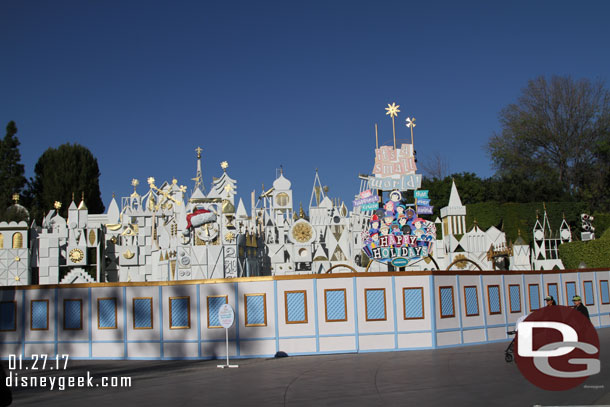 Small World is closed for the removal of the holiday overlay.