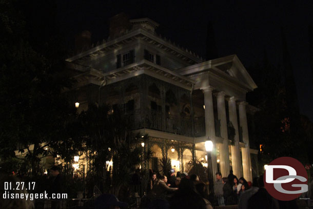 Paid a visit to the Haunted Mansion.  Stand by was about an hour.. FastPass return I walked right on.