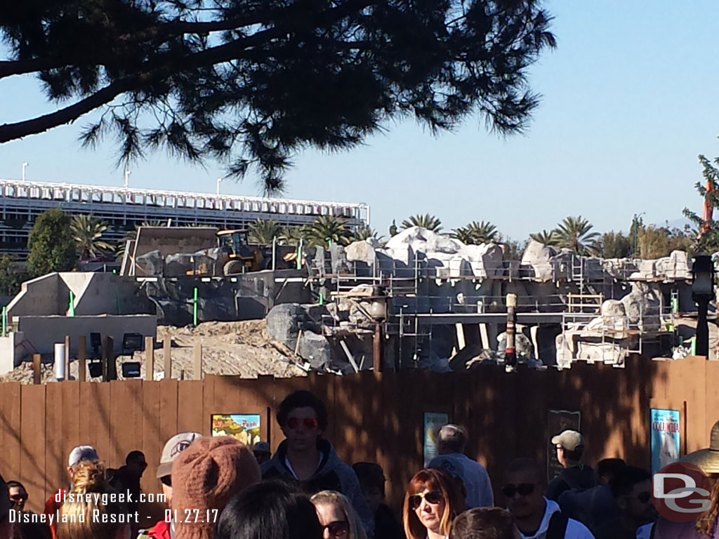 The view from Critter Country for the Rivers of America/Star Wars work.