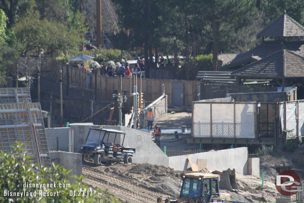 The new walkway is slowly taking shape.