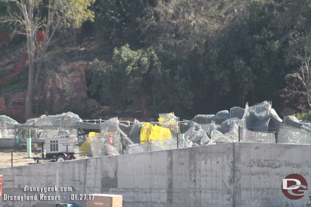 More rock work taking shape and wire mesh waiting to be installed.