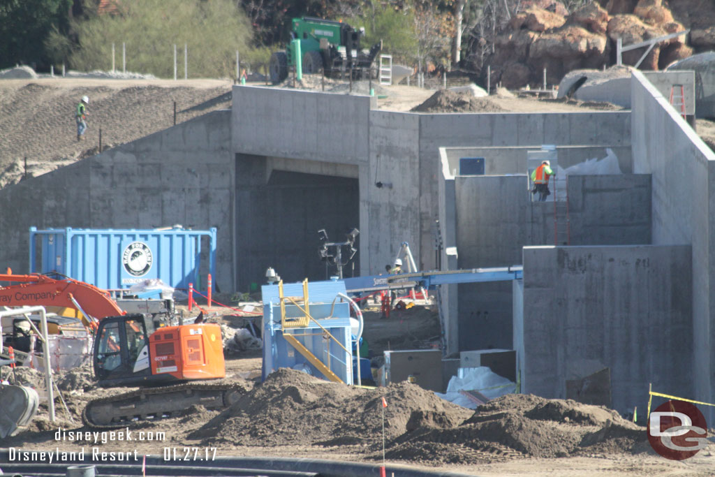 A closer look at the tunnel and marina structure.