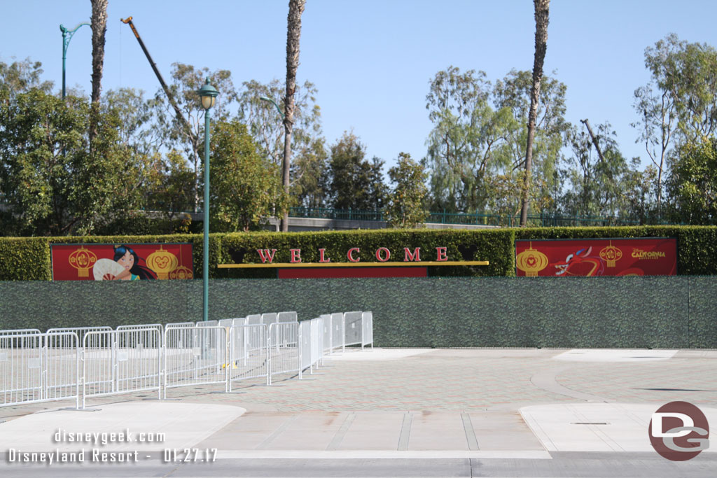 A little hard to make out the billboards from ground level with the new security fence.