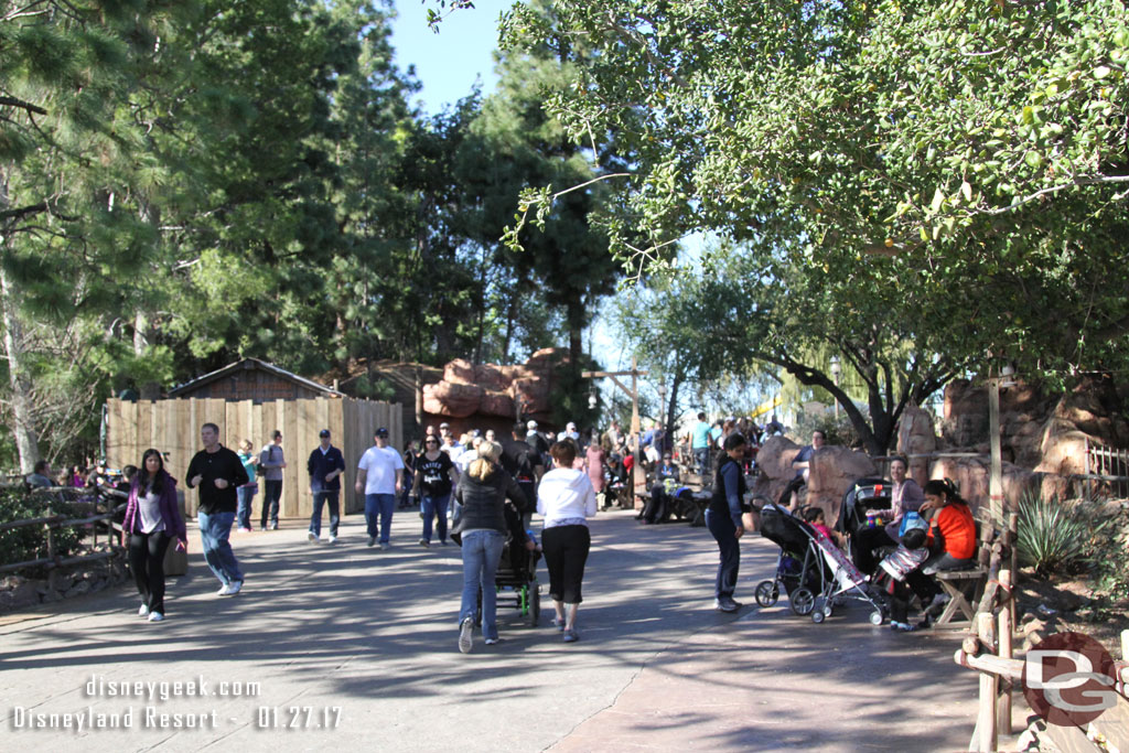 A new structure has risen behind the walls in Frontierland.