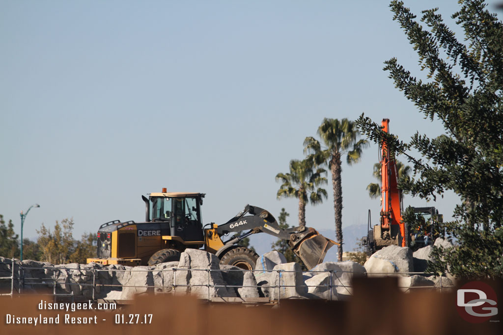 A look at the crews back filling dirt on the berm.  Guessing this is in preparation for trees.