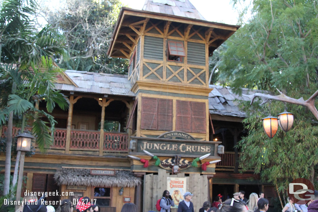 The Jungle Cruise is still closed as the Holiday overlay is removed.