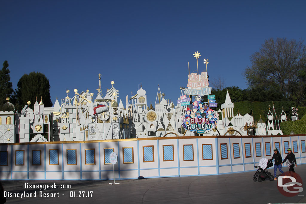 Small World is closed for the removal of the holiday overlay.