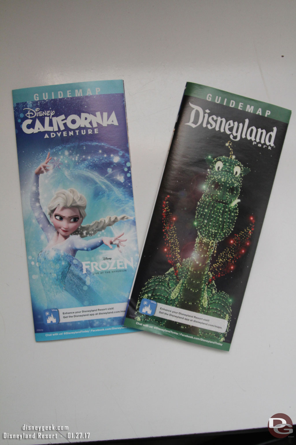 The current park guidemap covers.