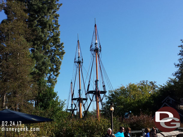 The Columbia masts from this side.