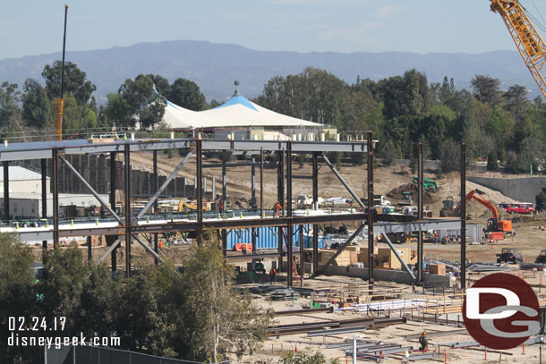 The building has spanned the full width and height.