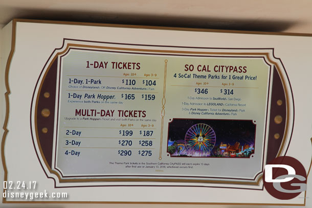 Ticket prices went up since my last visit.  