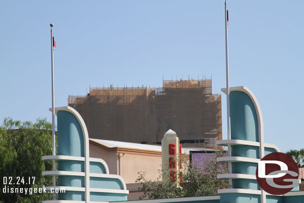 Scaffolding has yet again covered all of the Guardians of the Galaxy attraction.