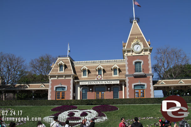 First stop Disneyland on this cool/clear blue sky day.