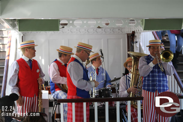 The Straw Hatters on-board the Mark Twain.