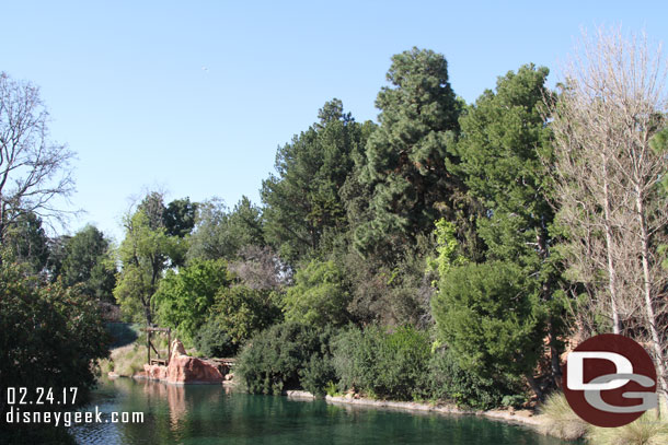 Looking up river.