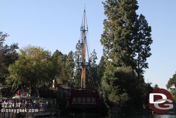 The Columbia masts are back and rigging is being added.