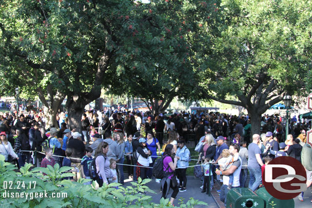 Haunted Mansion Standby queue was an hour today and it overflowed and filled the courtyard and wrapped around the outside of it too.   Wonder what the plan is for the Pirates queue once they add FastPass there again.. 