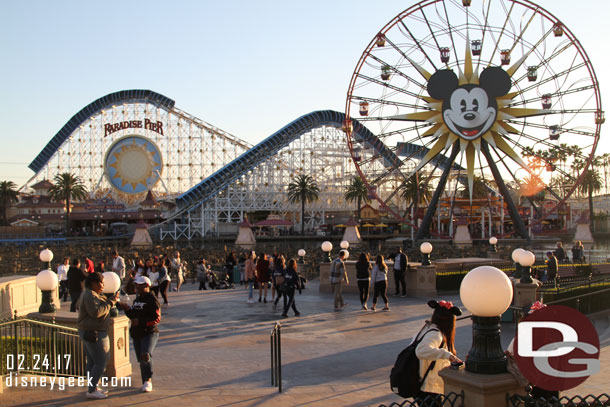 A lot of people milling around Paradise Park tonight.