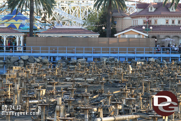 Two of the platforms for World of Color were up for renovation work.