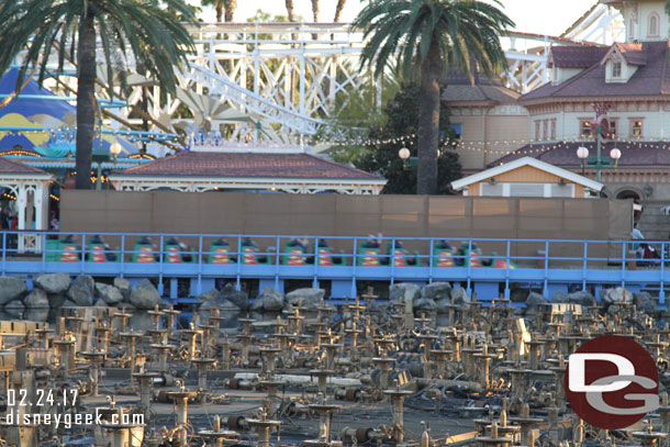 Work continues on the opposite side of the bay, assuming for Toy Story FastPass.