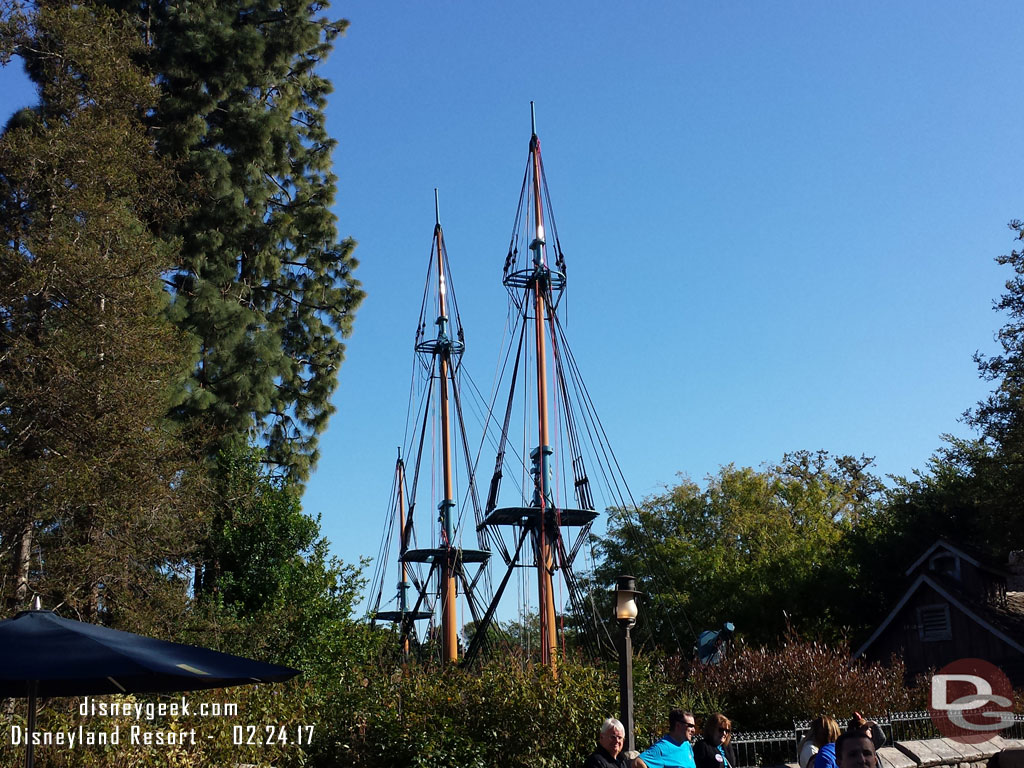 The Columbia masts from this side.