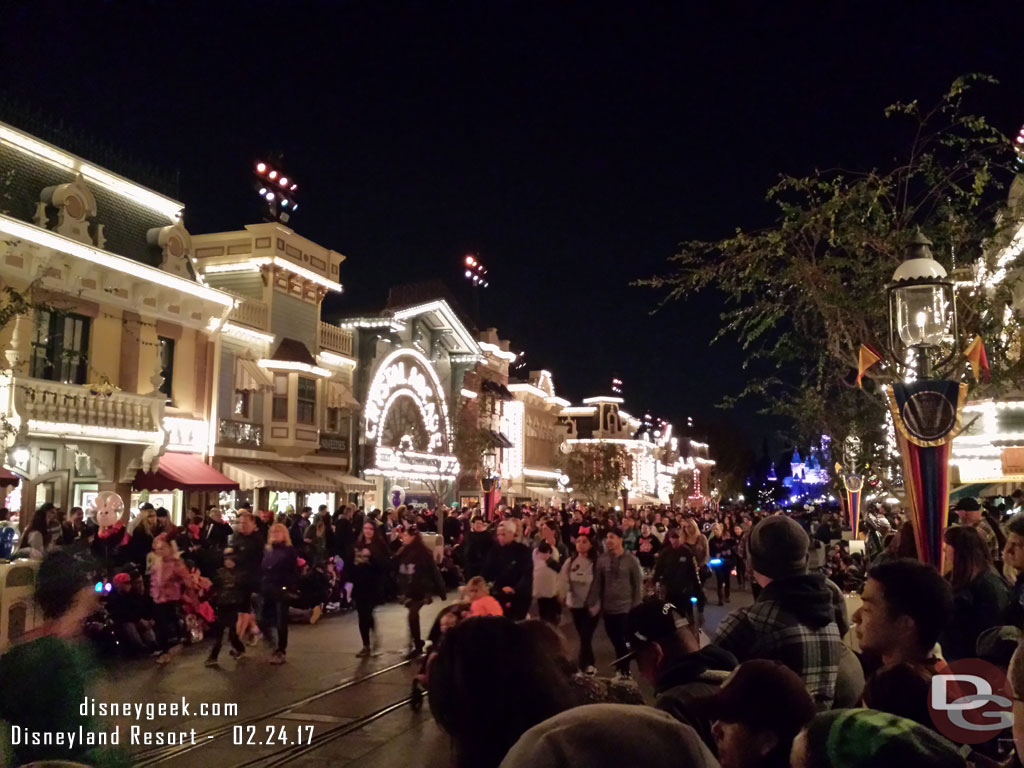 Found a spot for the Main Street Electrical Parade at 8:30pm