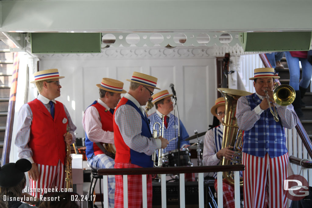 The Straw Hatters on-board the Mark Twain.