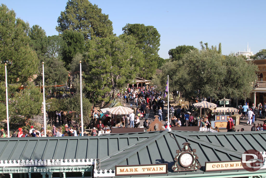 Frontierland from the top deck of the Mark Twain