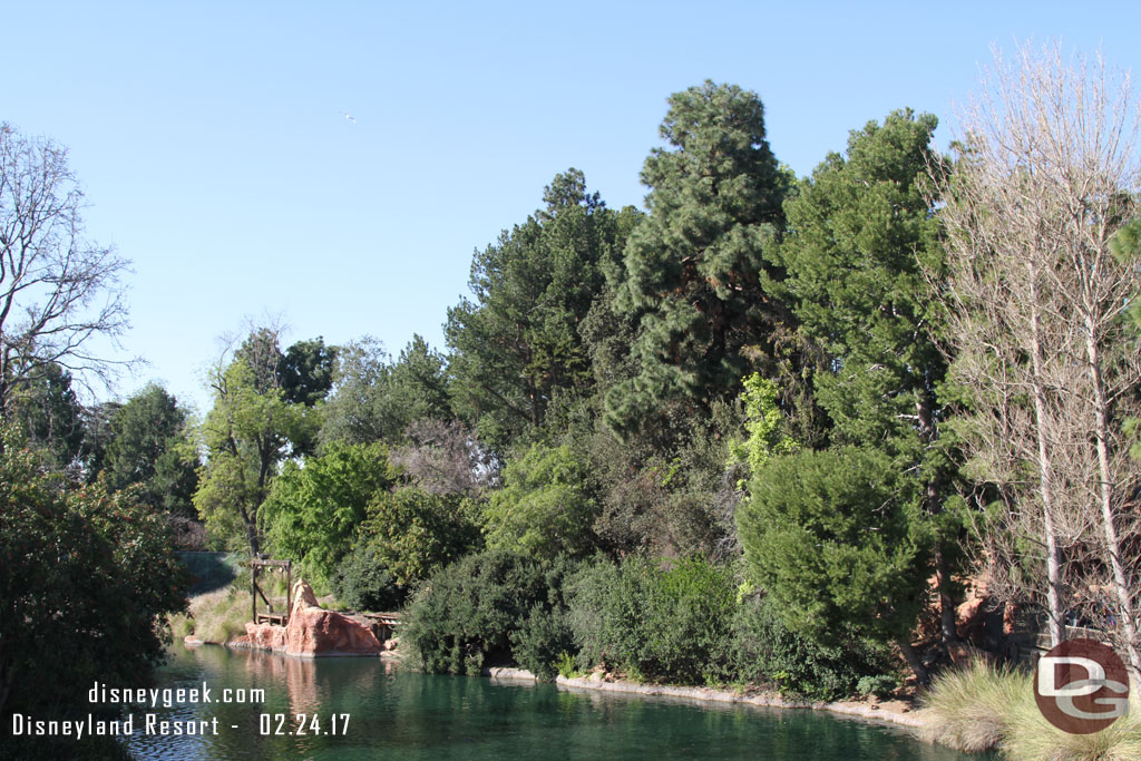 Looking up river.