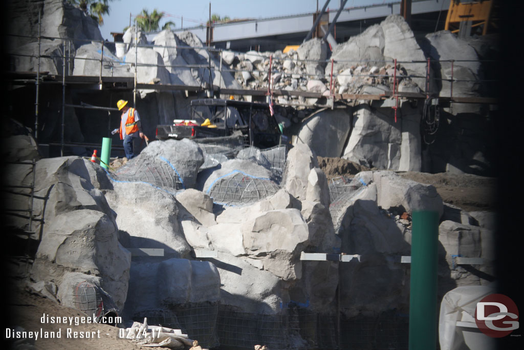 Rocks in various stages.