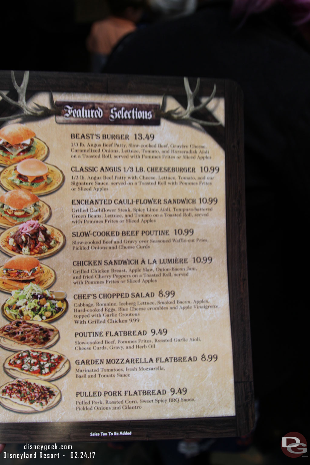 A blurry look at the menu..  I was talking and not paying attention to my pictures!