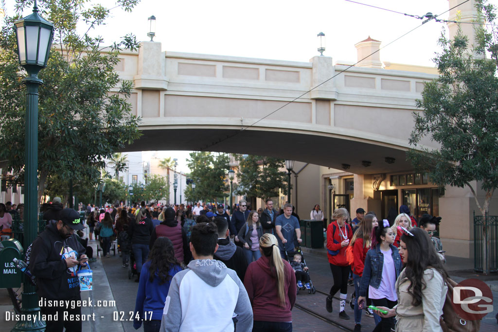 Buena Vista Street was busy too.