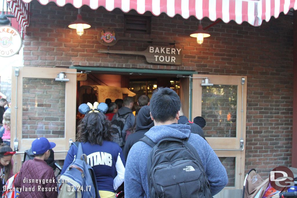 You know it is a busy day when there is a line for the bakery tour.