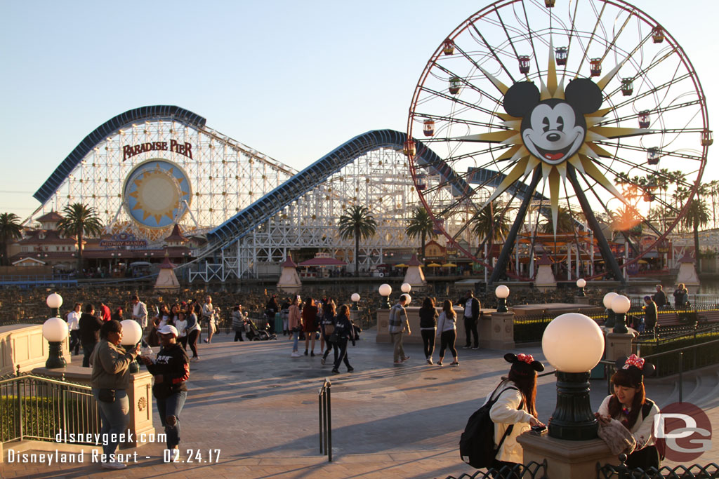 A lot of people milling around Paradise Park tonight.