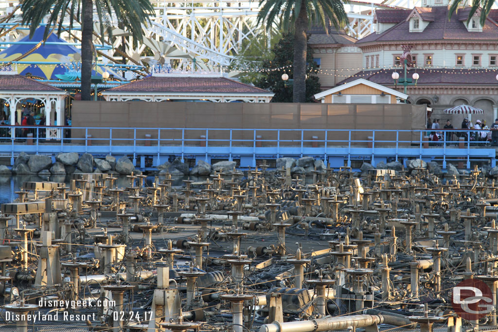 Two of the platforms for World of Color were up for renovation work.