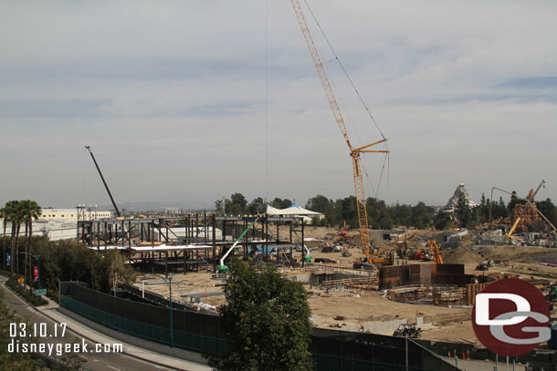 A wider view from the roof of the parking structure.