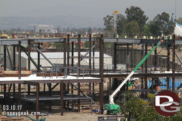 More intermediate floors and other structures taking shape to support the attraction.