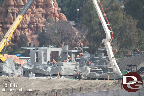 A lot of activity as the rock formations are really taking shape now.