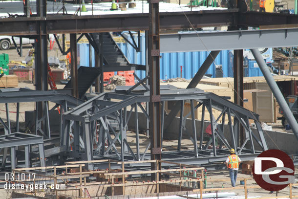 Moving back to the new structures on the ground of the new building.