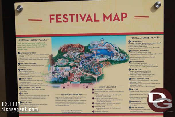 There were no printed programs for the festival available.  But they had maps on the signs.