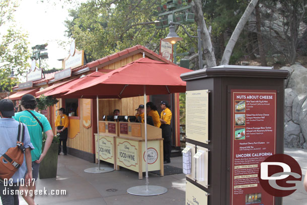 As you approached the booths there were signs with menus and pictures of the food.