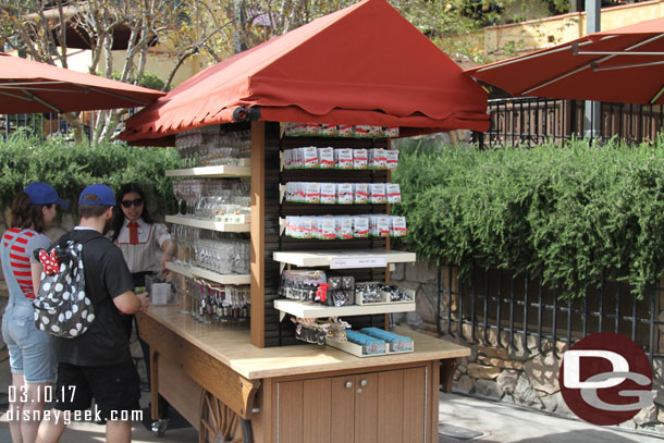 A merchandise cart featuring items for the Festival.