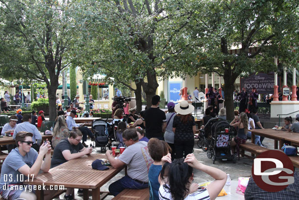 New tables in Paradise Gardens.  